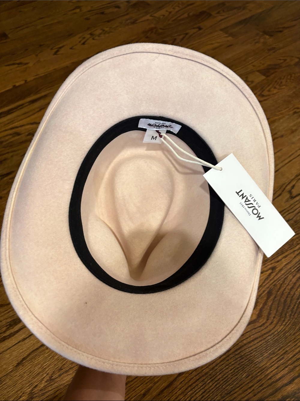 Free people /Mossant Paris Cream Blush Cowboy Felt Hat size Medium - Picture 5 of 8